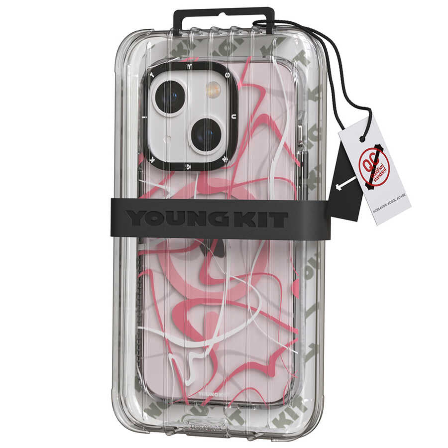 iPhone 14 Plus Kılıf M-safe Şarj Özellikli Youngkit Water-Ink Serisi Kılıf