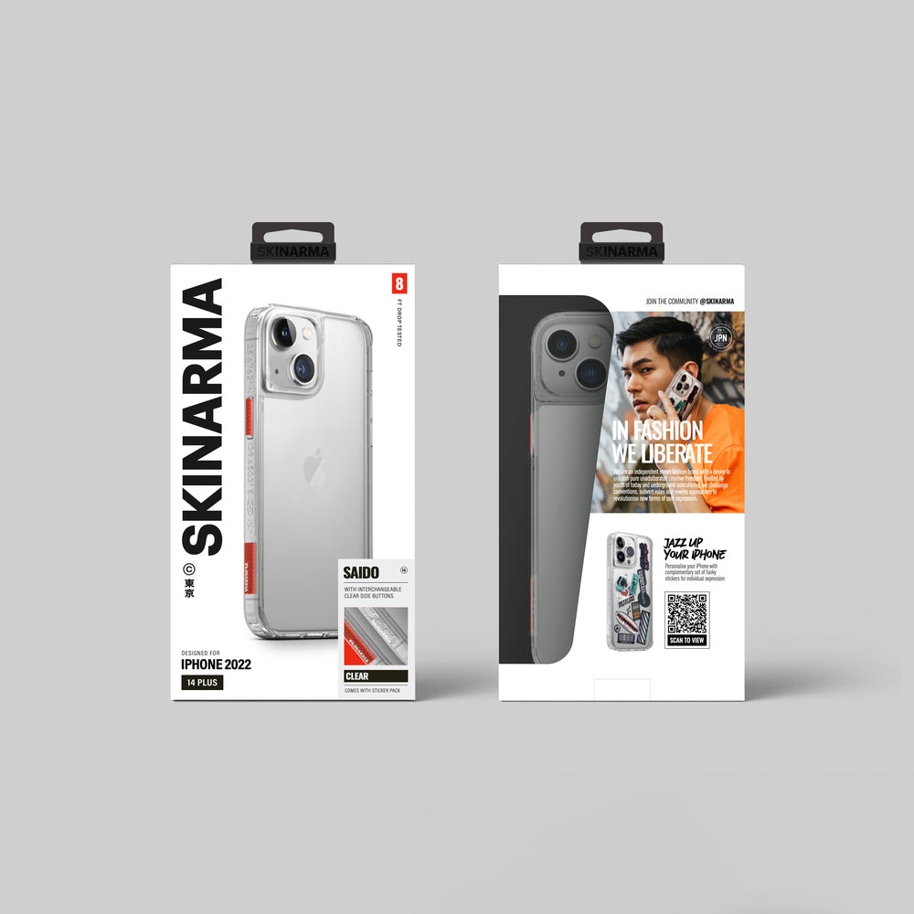 iPhone 14 Plus Kılıf SkinArma Şeffaf Airbag Tasarımlı Saido Kılıf