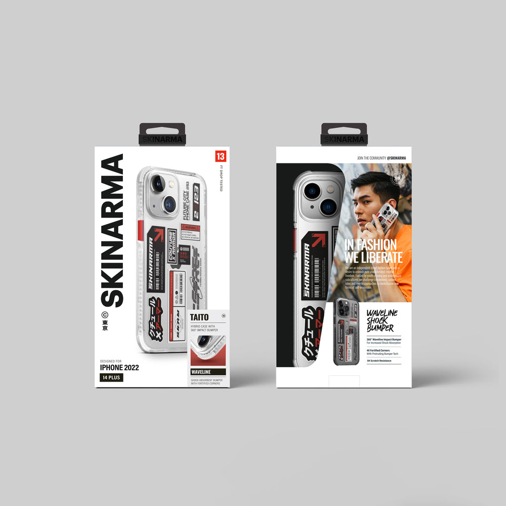 iPhone 14 Plus Kılıf SkinArma Şeffaf Desenli Airbag Tasarımlı Taito Kılıf