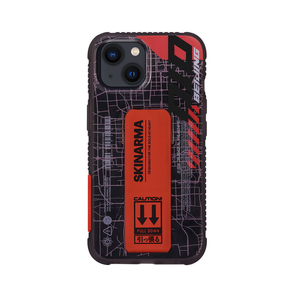 iPhone 14 Plus Kılıf SkinArma Şeffaf Desenli Standlı Ryoiki Kılıf