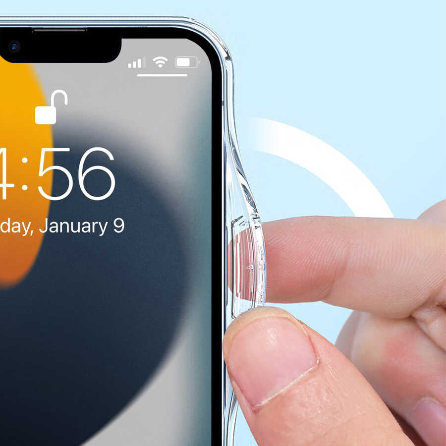 iPhone 14 Plus Kılıf Standlı M-safe Wireless Şarj Özellikli Wiwu Aurora Serisi Kılıf