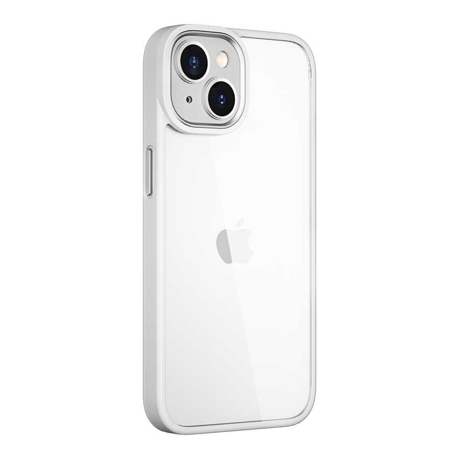 iPhone 14 Plus Kılıf Wiwu VCC-104 Lens Korumalı Renkli Kenar Arkası Şeffaf Vivid Clear Kılıf