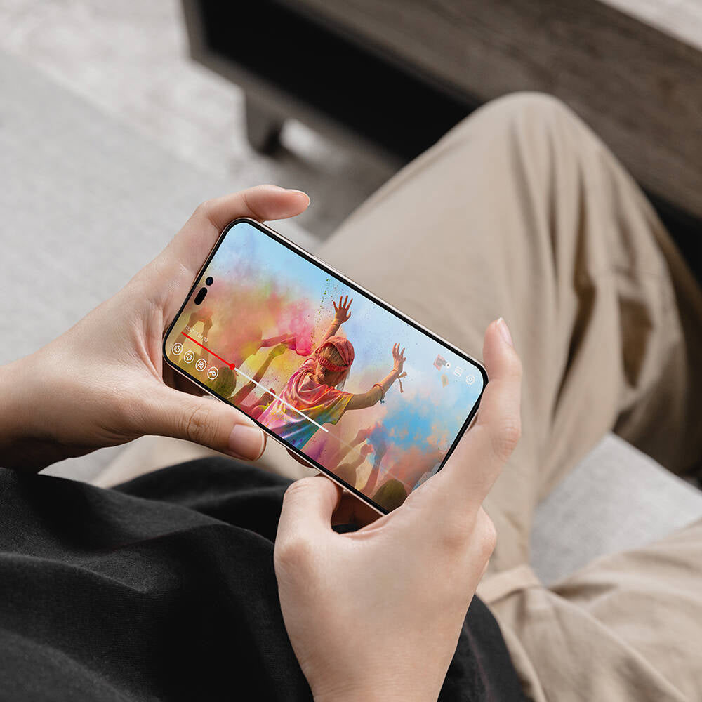 iPhone 14 Plus Oleofobik Temperli Ultra HD Lisanslı Switcheasy Vetro 9H Cam Ekran Koruyucu