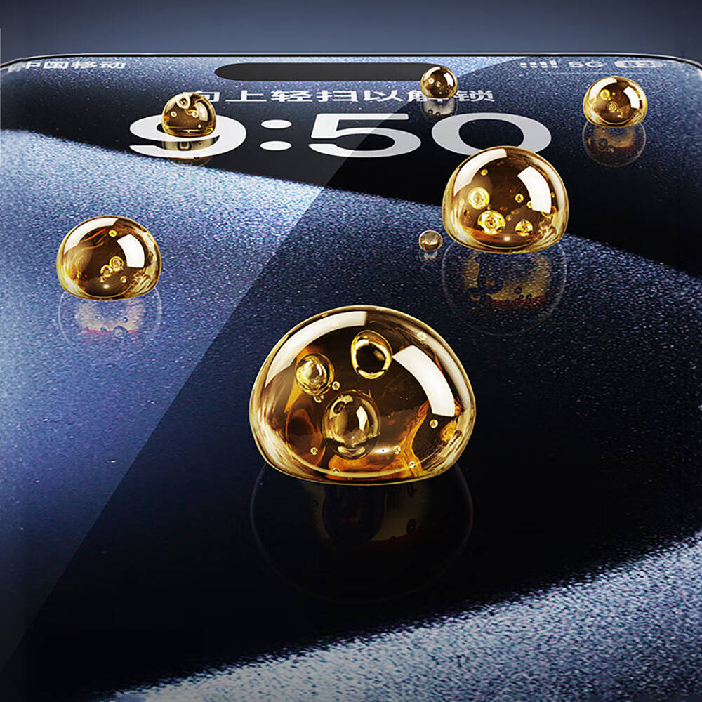 iPhone 14 Plus Wiwu SQ-008 Oleofobik Easy Install Darbeye Karşı Dayanıklı Temperli Cam Ekran Koruyucu + Kolay Uygulama Aparatlı