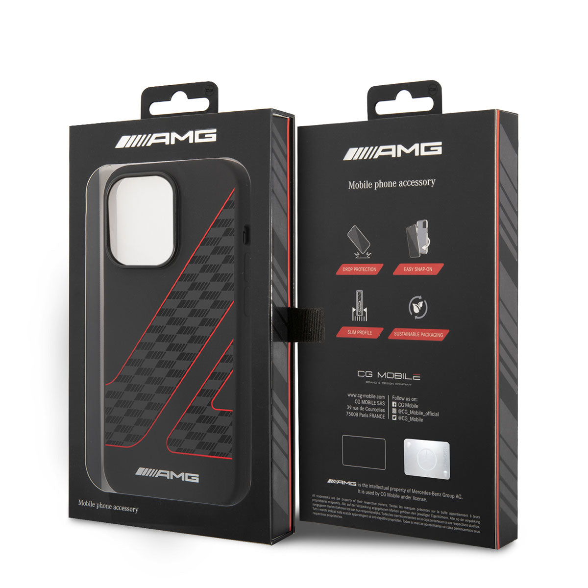 iPhone 14 Pro Kılıf AMG M-safe Şarj Özellikli Liquid Silikon Damalı Bayrak Dizayn Kılıf