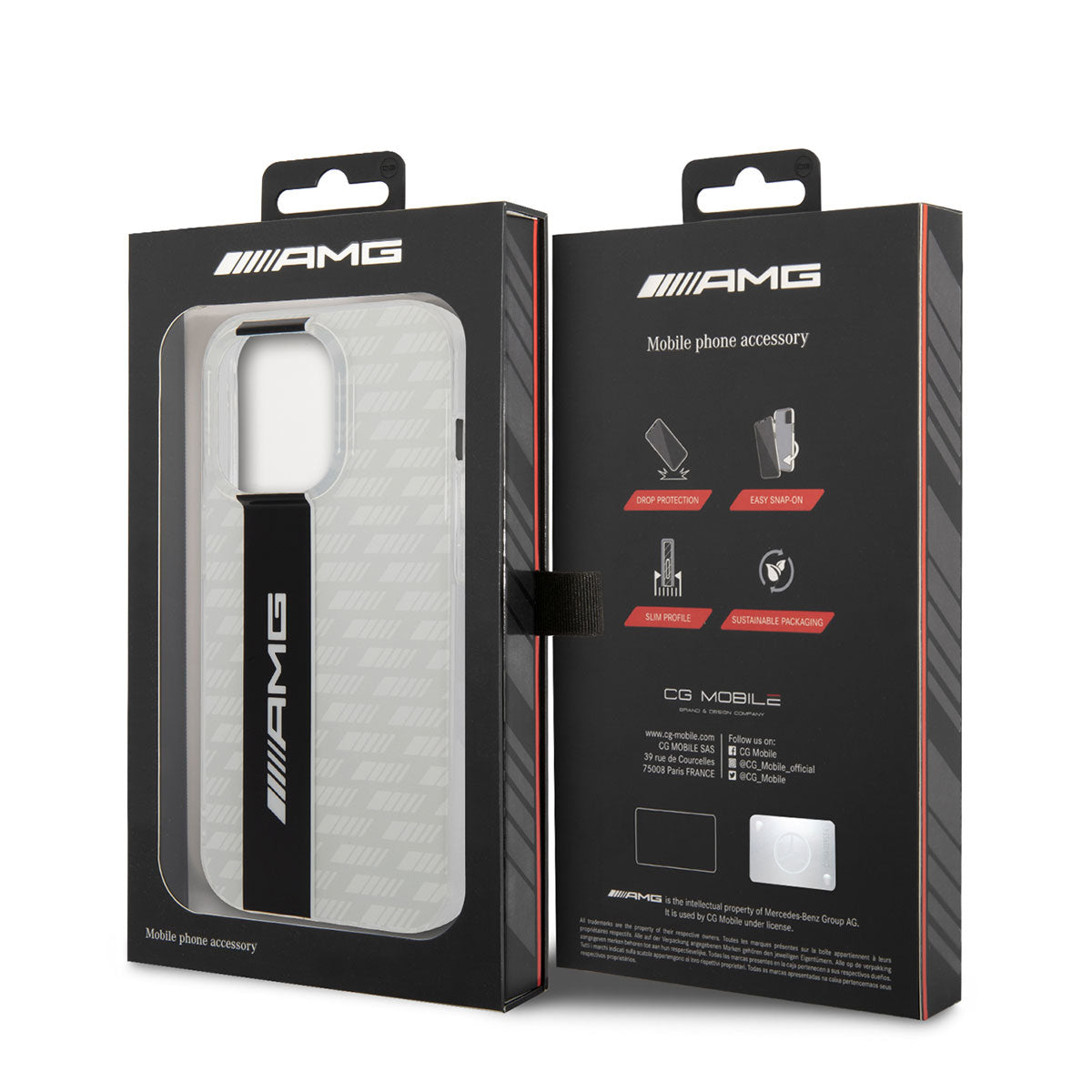 iPhone 14 Pro Kılıf AMG Transparan Çift Katmanlı Karbon Dizayn II Kılıf