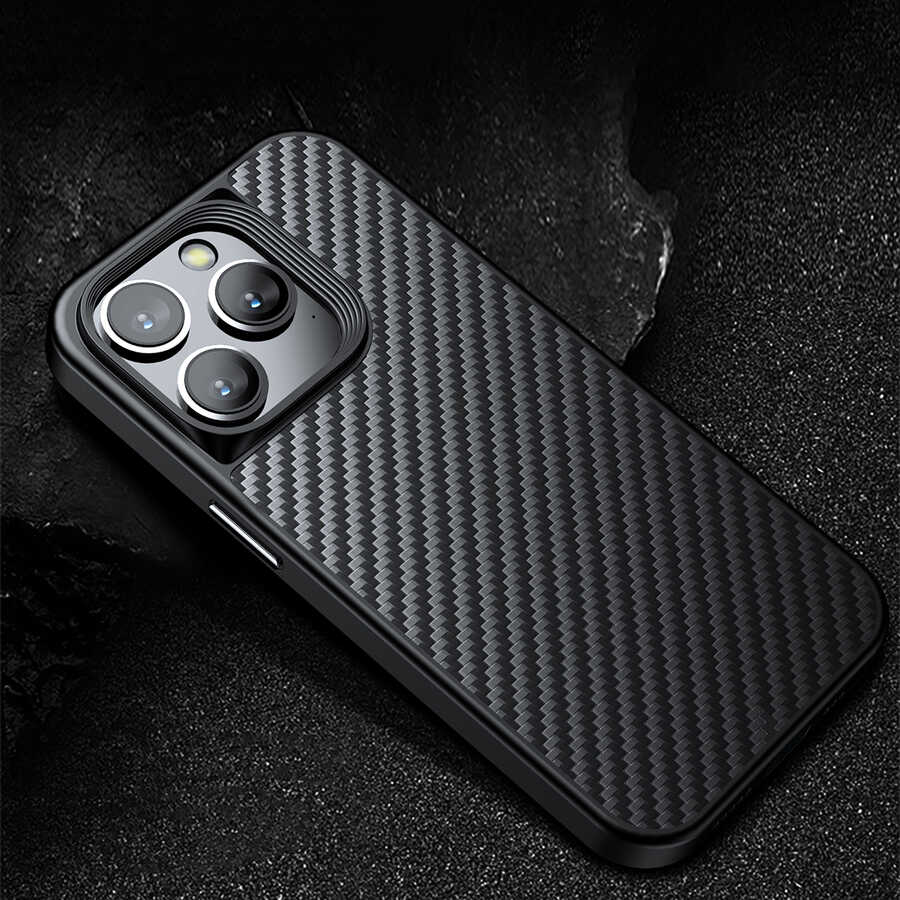 iPhone 14 Pro Kılıf Aramid Karbon Fiber M-safe Özellikli Wlons Radison Kılıf