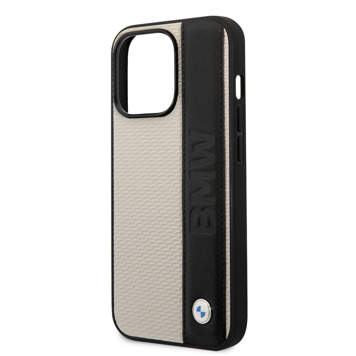 iPhone 14 Pro Kılıf BMW Orijinal Lisanslı Deri Dokulu Çizgili Dizayn Kılıf