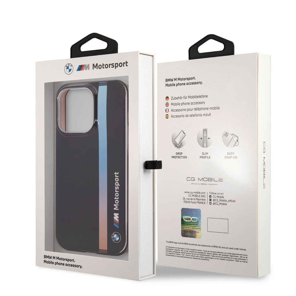 iPhone 14 Pro Kılıf BMW Orijinal Lisanslı Renk Geçişli Çizgili Dizayn Kılıf