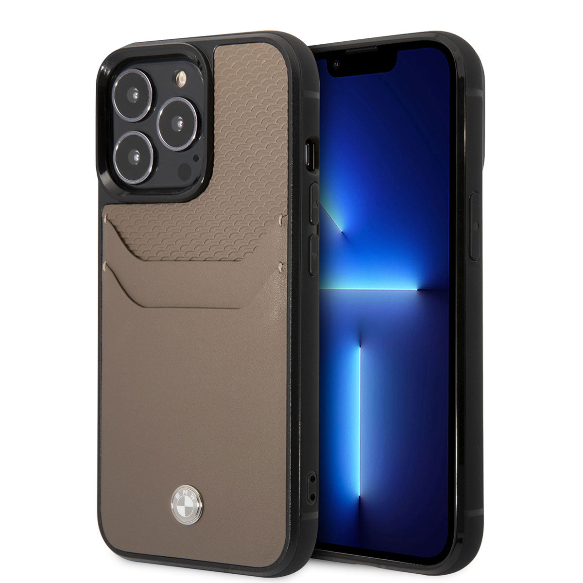 iPhone 14 Pro Kılıf BMW Deri Kartlıklı Dizayn Kılıf