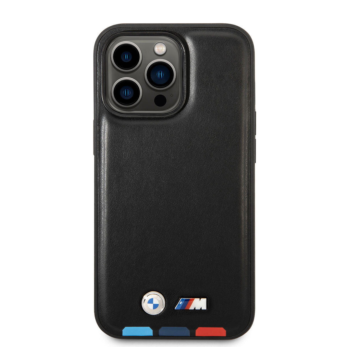 iPhone 14 Pro Kılıf BMW M-safe Şarj Özellikli PU Deri 3 Renkli Logolu Dizayn Kılıf