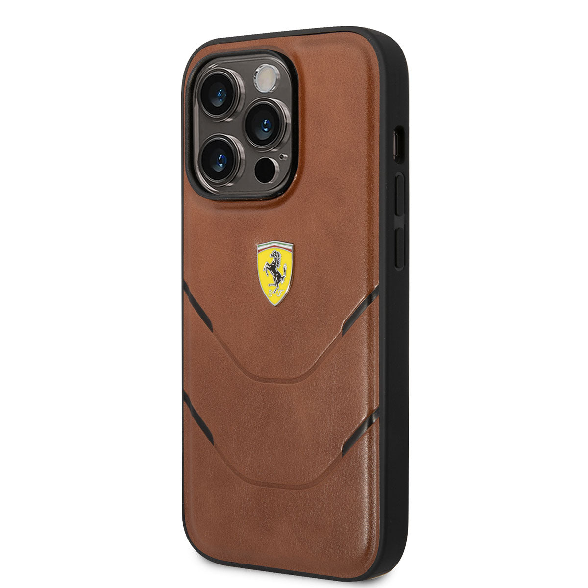 iPhone 14 Pro Kılıf Ferrari Orijinal Lisanslı PU Deri Sıcak Baskı Çizgili Dizayn Kılıf