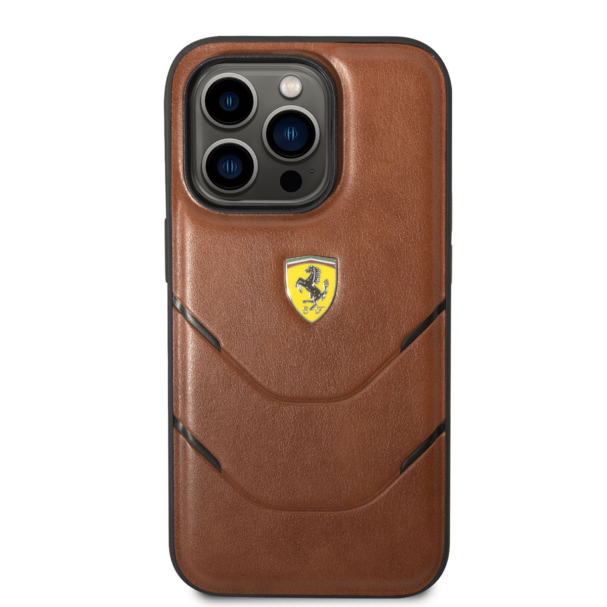iPhone 14 Pro Kılıf Ferrari Orijinal Lisanslı PU Deri Sıcak Baskı Çizgili Dizayn Kılıf