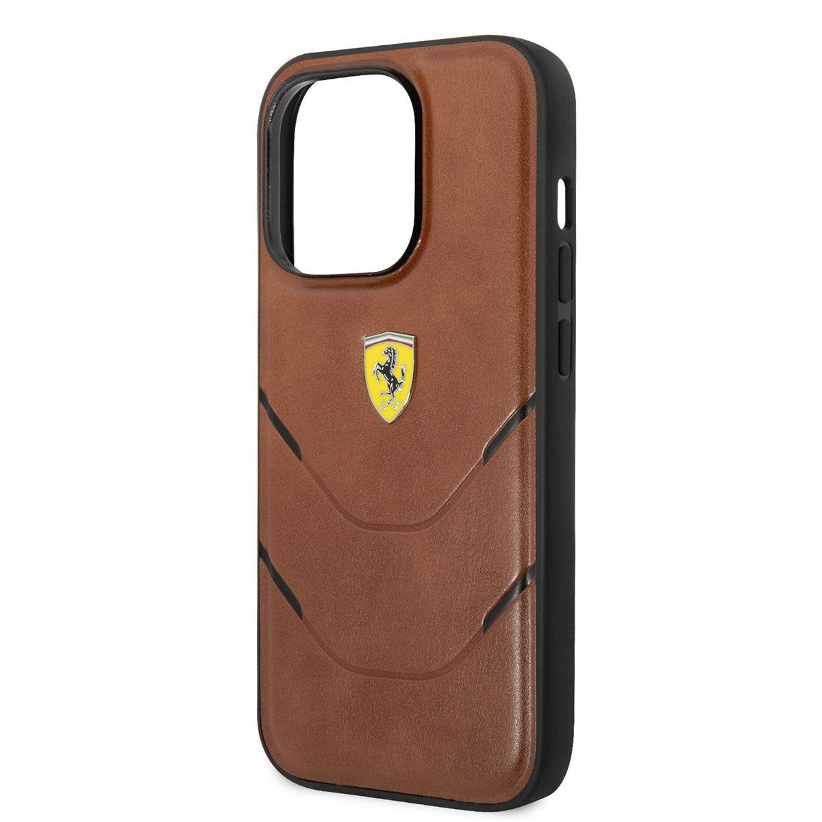 iPhone 14 Pro Kılıf Ferrari Orijinal Lisanslı PU Deri Sıcak Baskı Çizgili Dizayn Kılıf