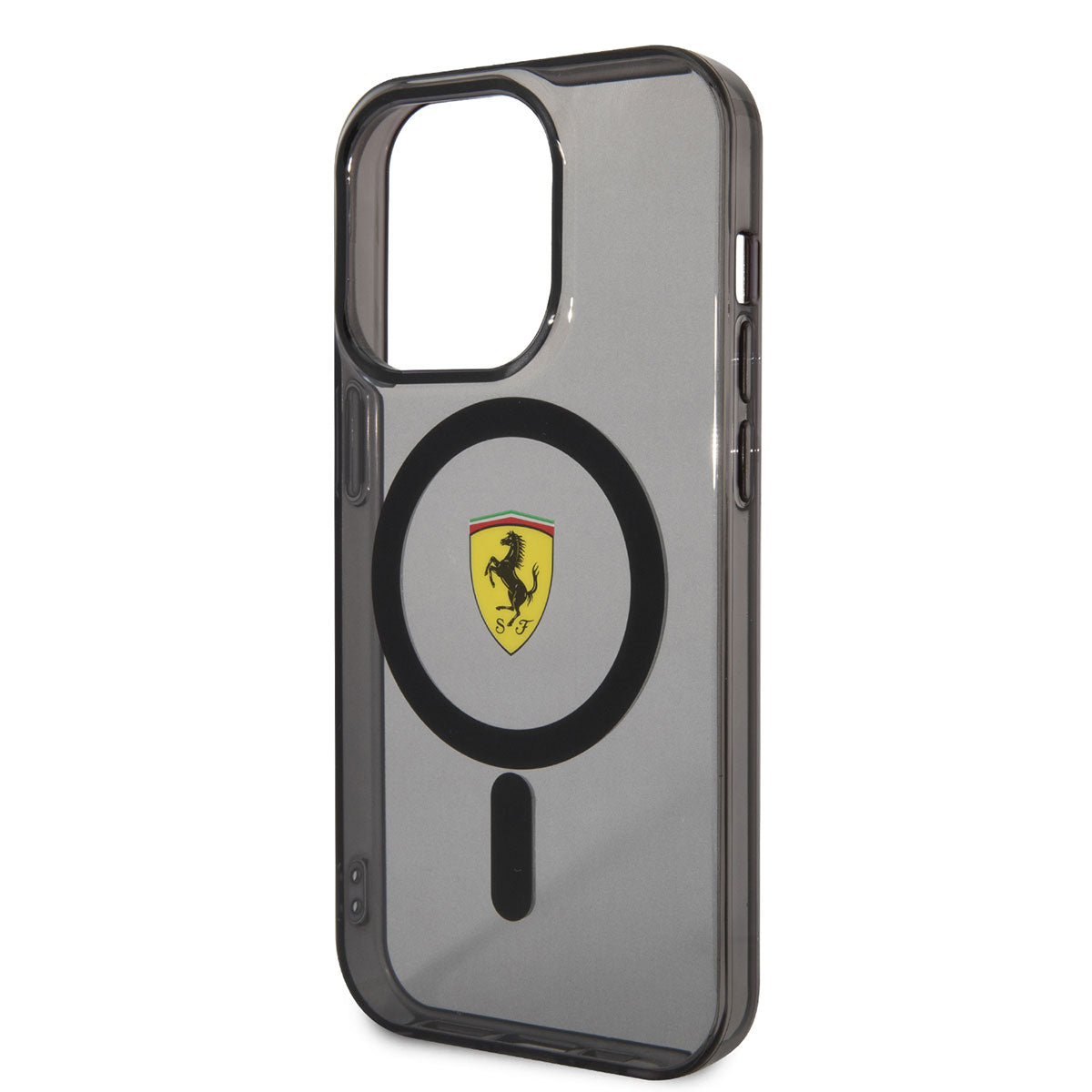 iPhone 14 Pro Kılıf Ferrari M-safe Şarj Özellikli Yarı Transparan Dizayn Kılıf