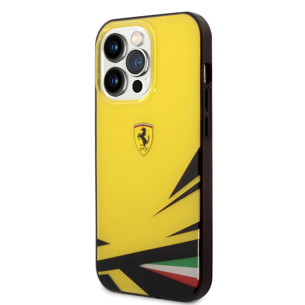iPhone 14 Pro Kılıf Ferrari Sarı İtalyan Bayrak Baskılı Dizayn Kılıf