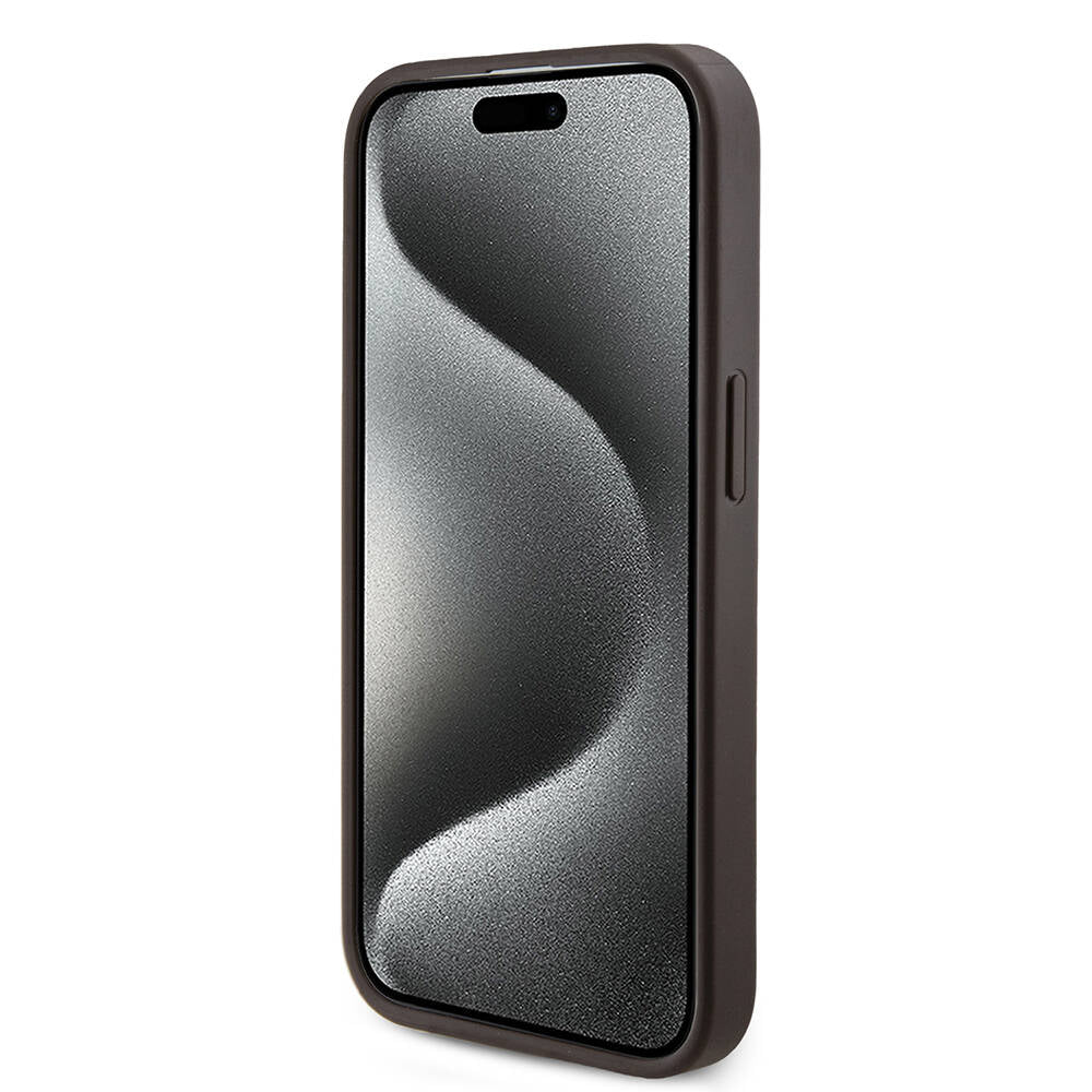 iPhone 14 Pro Kılıf Guess Orijinal Lisanslı M-safe Şarj Özellikli PU Halkalı 4G Desenli Yazı Logolu Kılıf