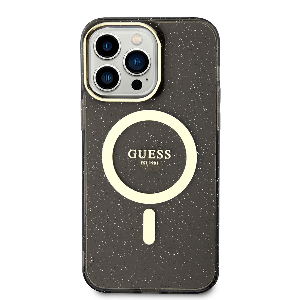 iPhone 14 Pro Kılıf GUESS M-safe Şarj Özellikli Glitter Kılıf