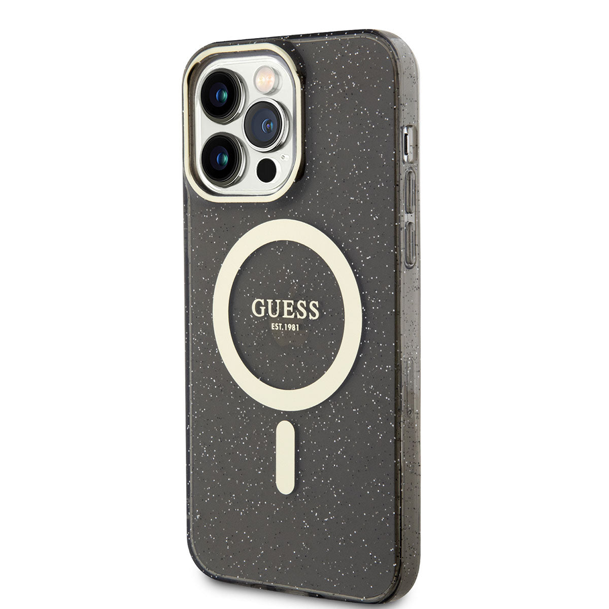 iPhone 14 Pro Kılıf GUESS M-safe Şarj Özellikli Glitter Kılıf