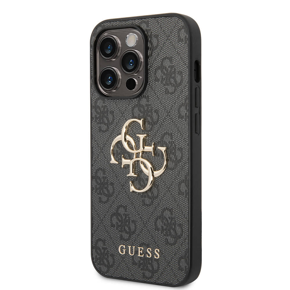 iPhone 14 Pro Kılıf Guess PU Deri Büyük Metal Logo Dizaynlı Kılıf