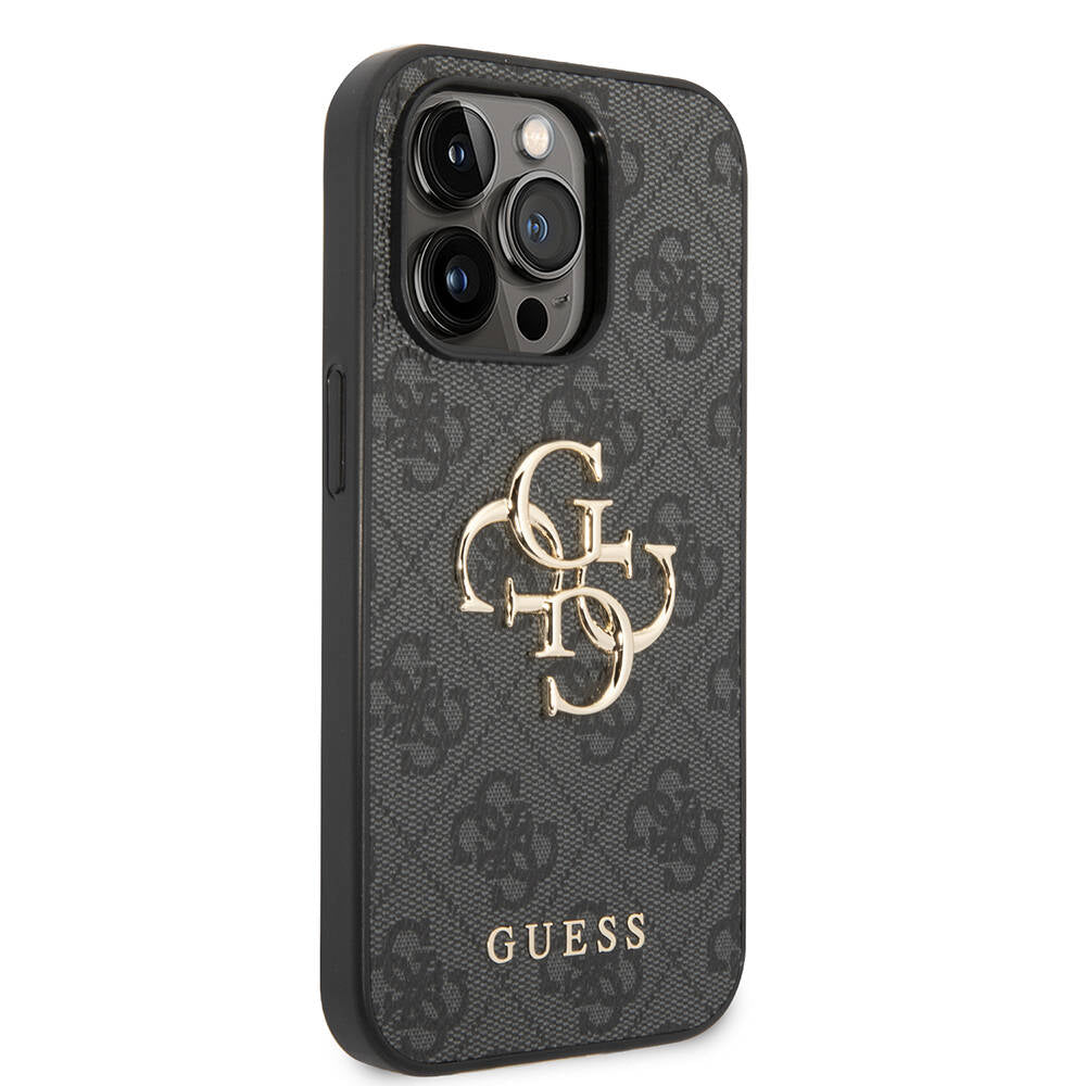 iPhone 14 Pro Kılıf Guess PU Deri Büyük Metal Logo Dizaynlı Kılıf