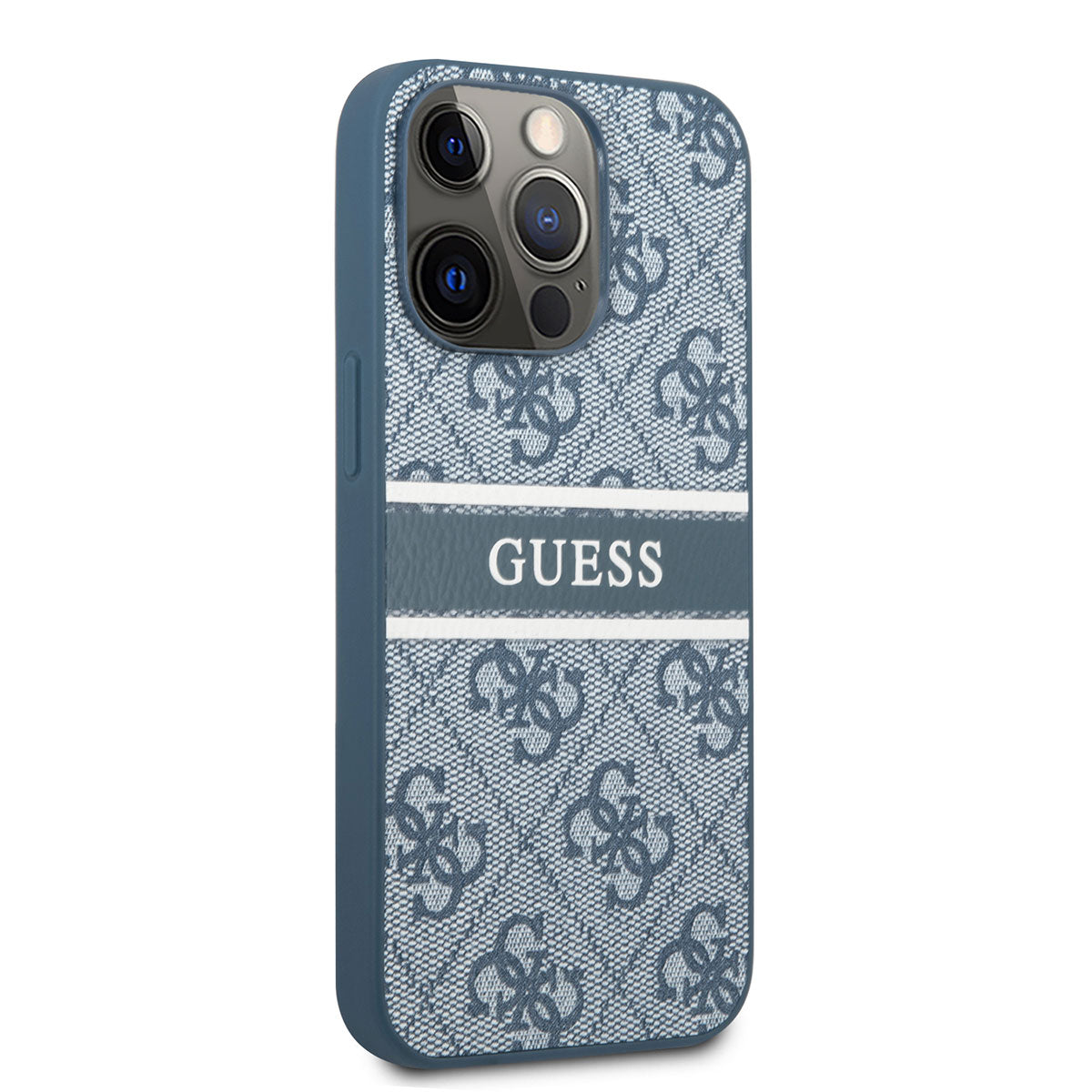 iPhone 14 Pro Kılıf GUESS PU Deri Çizgili Logo Dizaynlı Kılıf