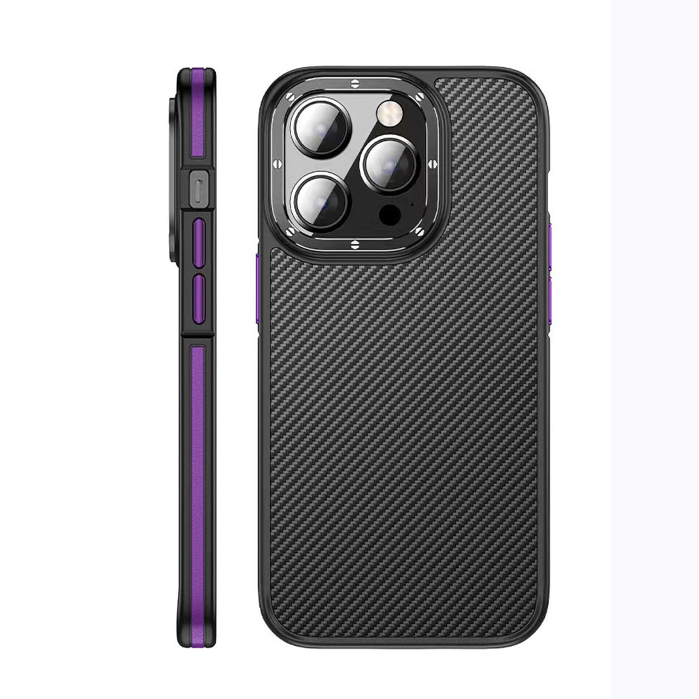 iPhone 14 Pro Kılıf Karbon Fiber Görünümlü Wlons Marin Kılıf