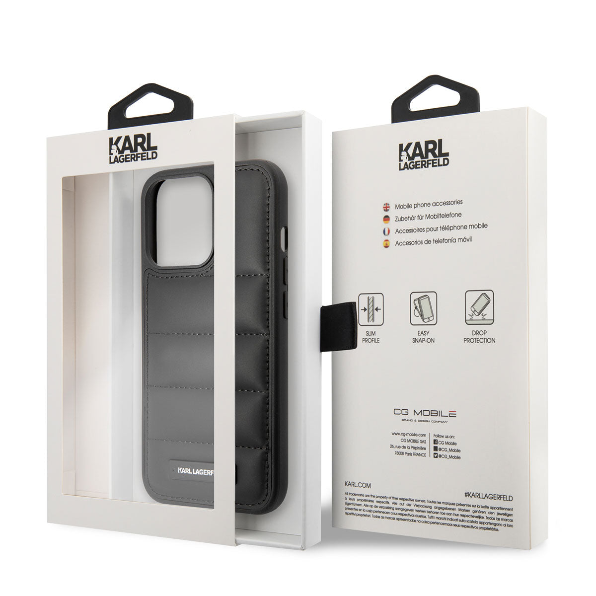 iPhone 14 Pro Kılıf Karl Lagerfeld Nylon Puffy Airbag Dizayn Kılıf