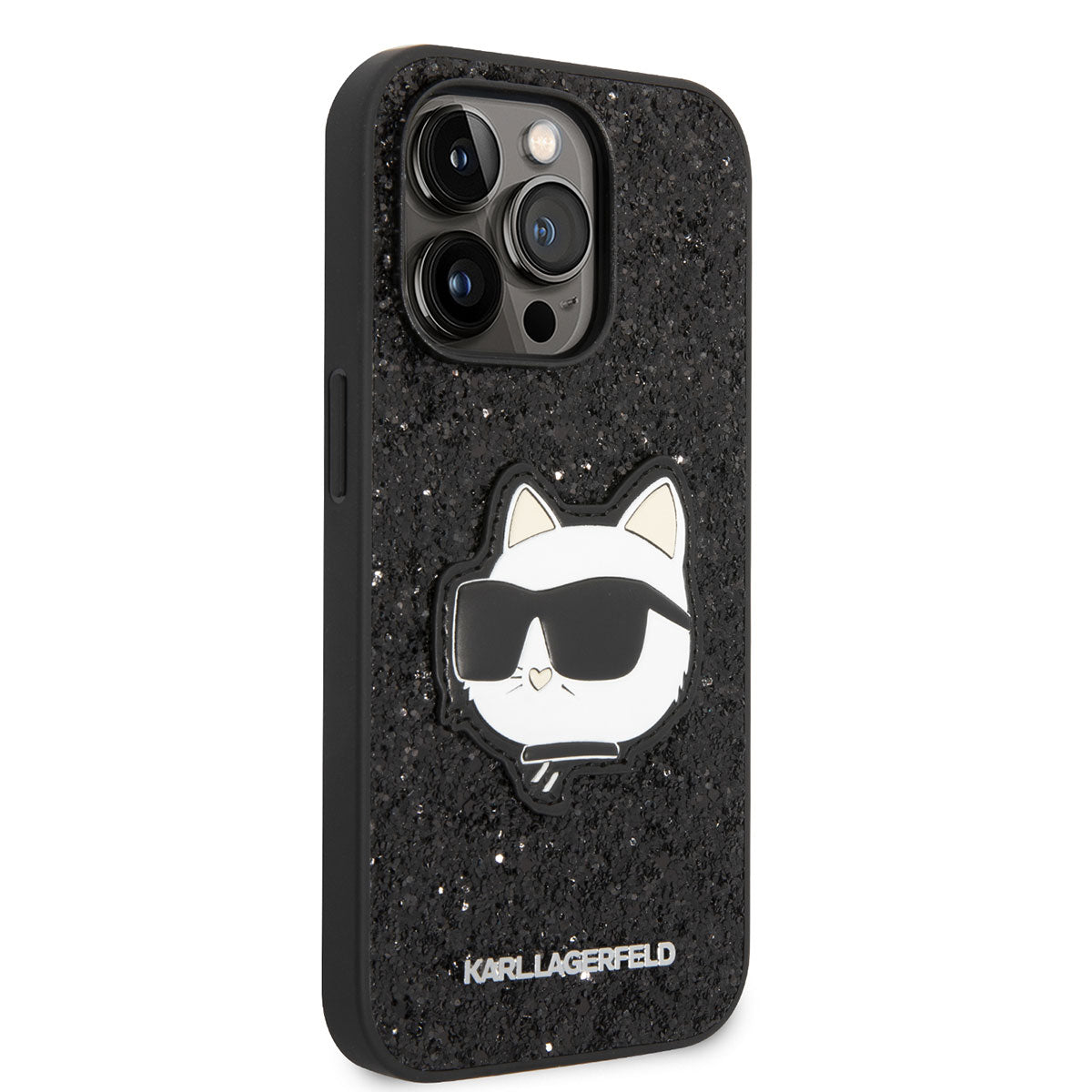 iPhone 14 Pro Kılıf Karl Lagerfeld Parlak Taşlı Choupette Dizayn Kılıf