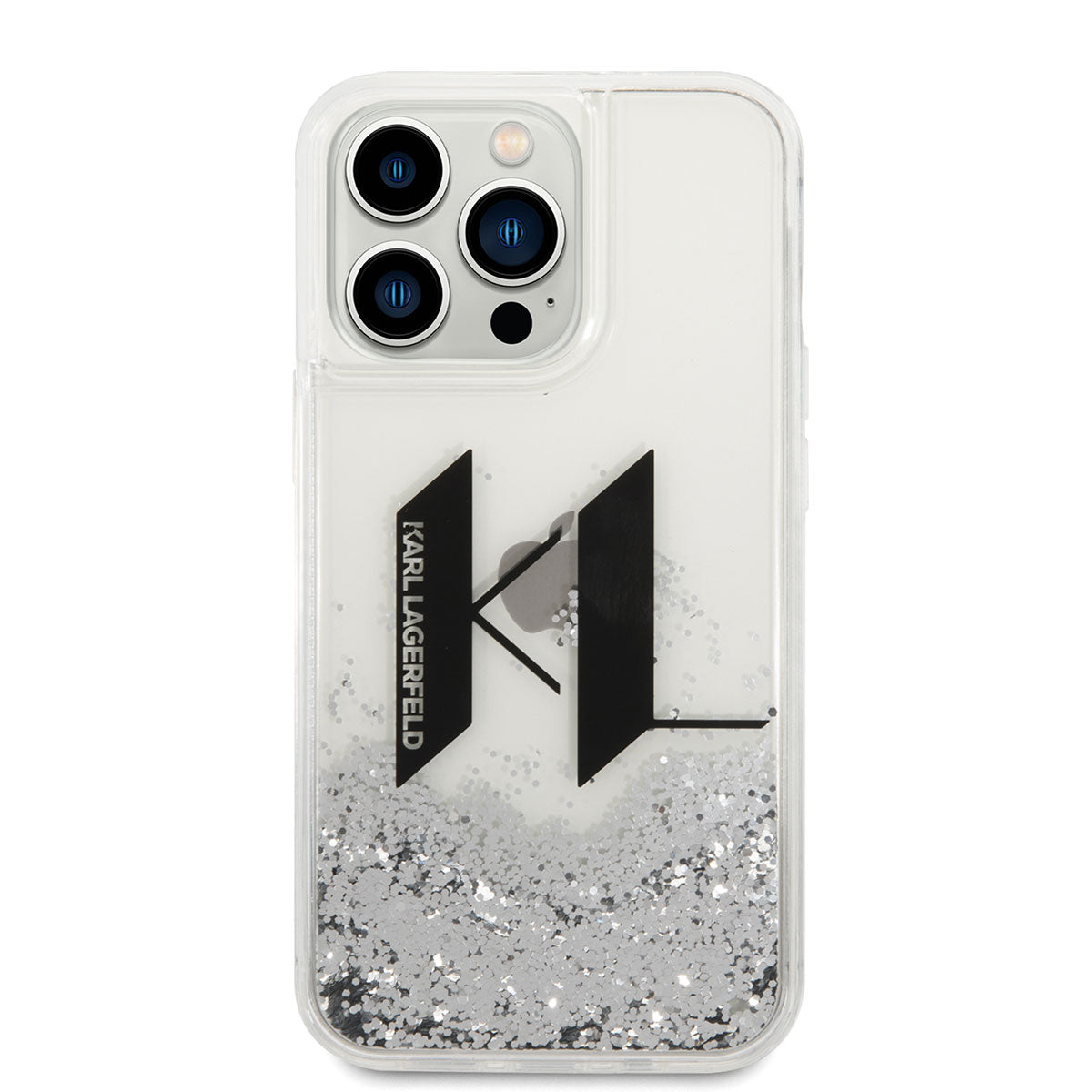 iPhone 14 Pro Kılıf Karl Lagerfeld Sıvılı Simli Dizayn Kılıf