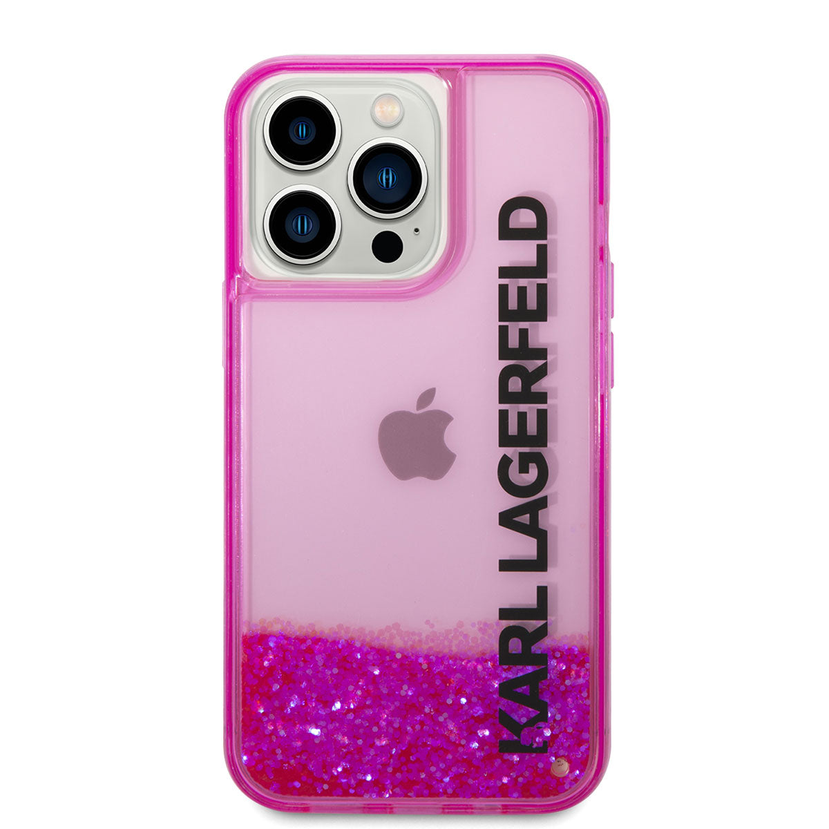 iPhone 14 Pro Kılıf Karl Lagerfeld Sıvılı Simli Elong Dizayn Kılıf