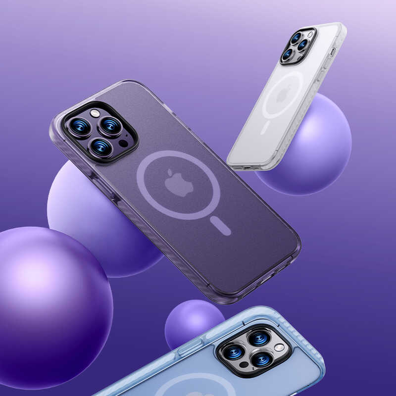 iPhone 14 Pro Kılıf Kenarları Silikon Airbagli Mat Arka Yüzey Benks Icesand Kılıf