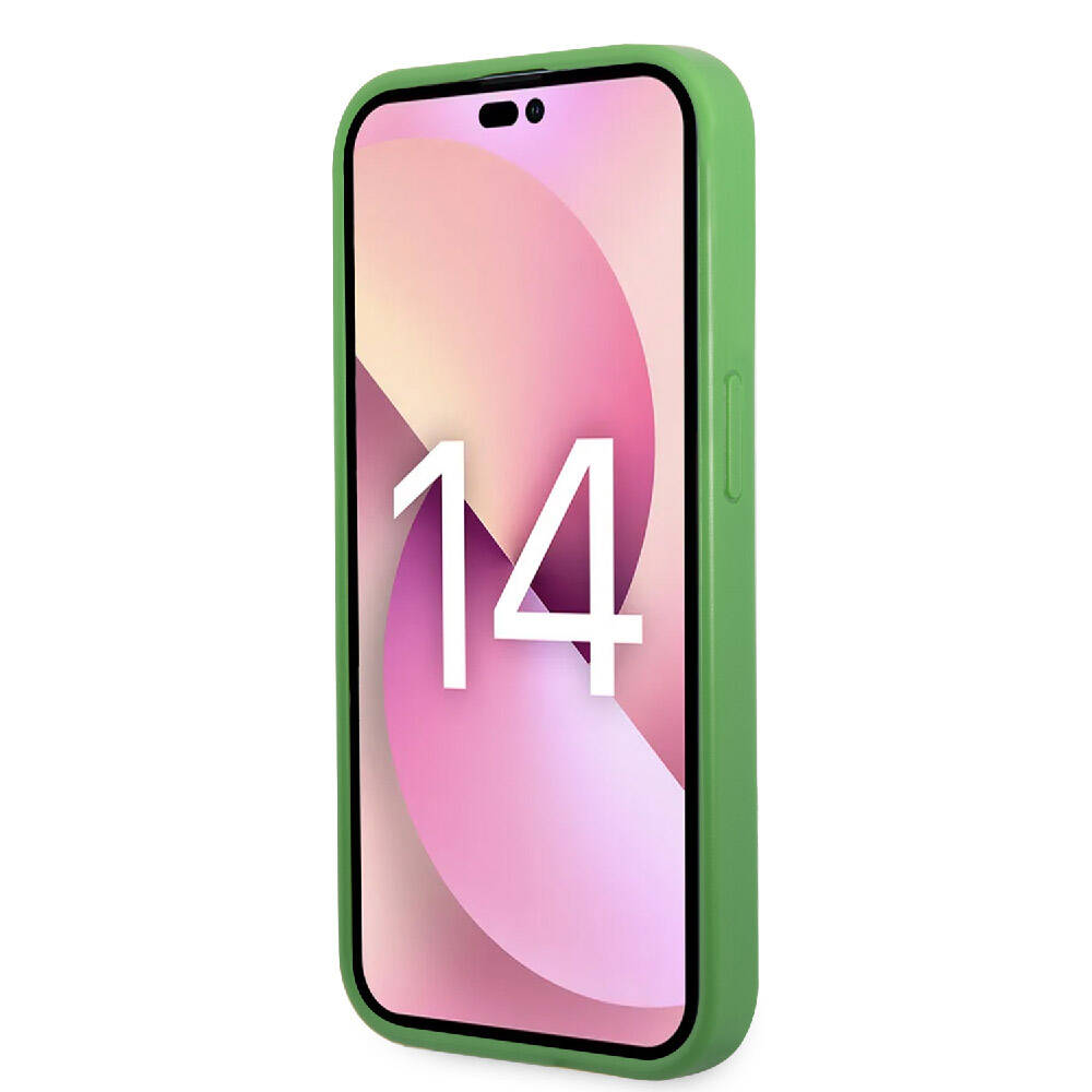 iPhone 14 Pro Kılıf Lacoste orijinal Lisanslı PU Pike Desenli Arka Yüzey İkonik Timsah Dokuma Logolu Kılıf