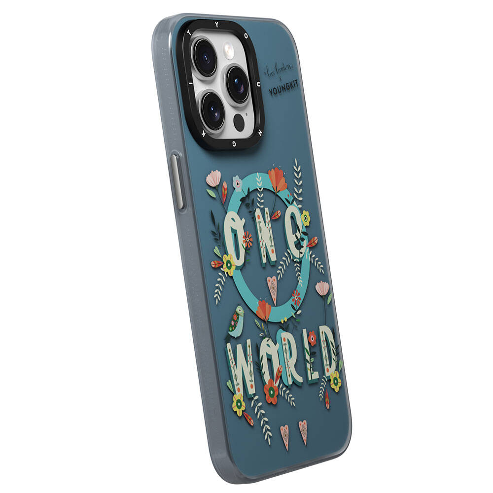 iPhone 14 Pro Kılıf M-safe Şarj Özellikli Bee Brown Tasarımlı Youngkit Colorful Life Serisi Kılıf