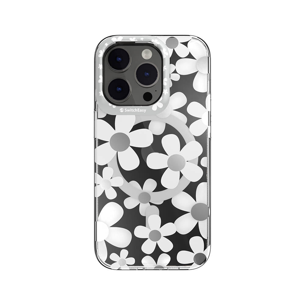 iPhone 14 Pro Kılıf M-safe Şarj Özellikli Çift IMD Baskılı Lisanslı Switcheasy Artist-M Fleur Kılıf