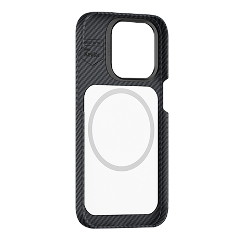 iPhone 14 Pro Kılıf M-safe Şarj Özellikli Karbon Fiber Benks MFM Lisanslı 600D Essential Kevlar Kılıf