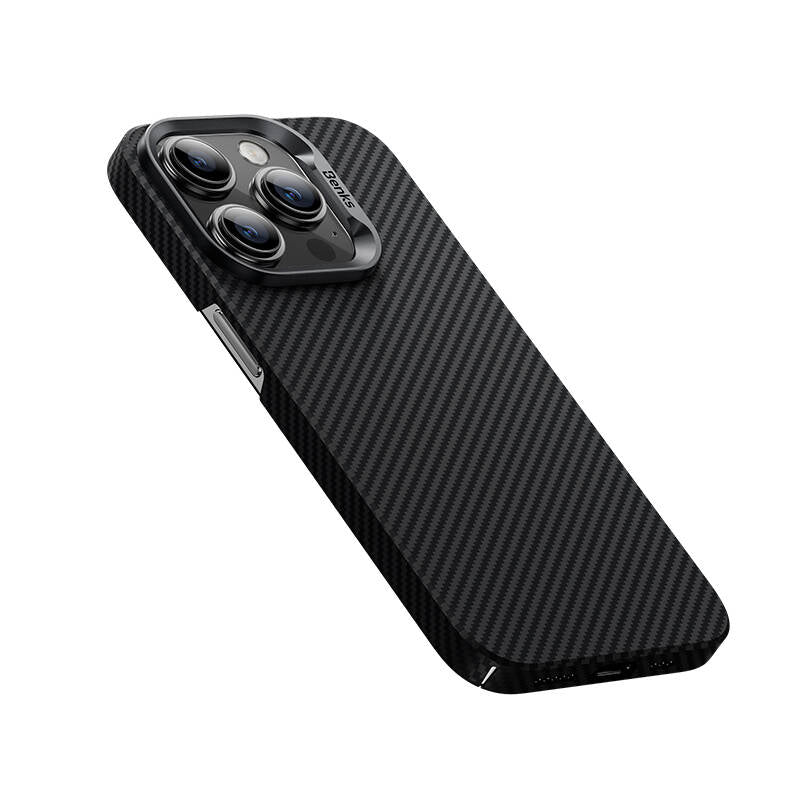 iPhone 14 Pro Kılıf M-safe Şarj Özellikli Karbon Fiber Benks MFM Lisanslı 600D Essential Kevlar Kılıf