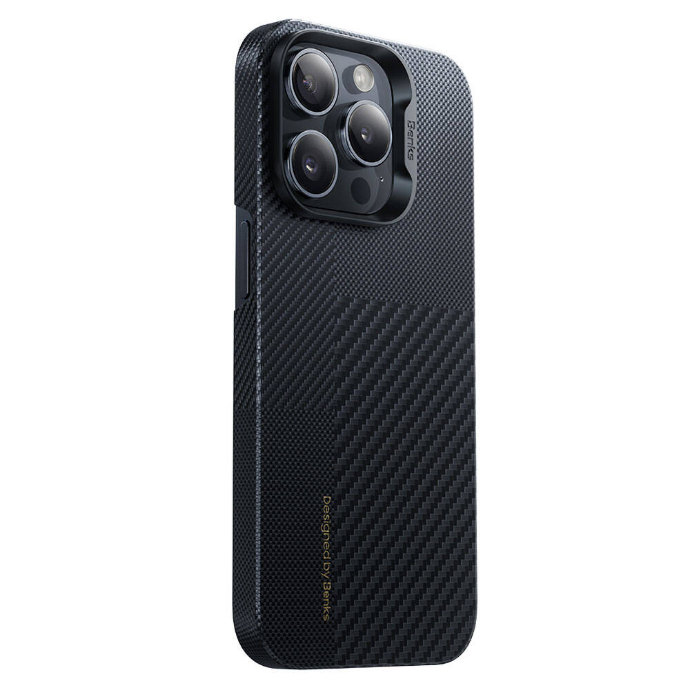 iPhone 14 Pro Kılıf M-safe Şarj Özellikli Karbon Fiber Benks Montage ArmorAir Kevlar Kılıf