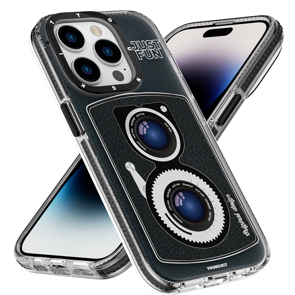 iPhone 14 Pro Kılıf M-safe Şarj Özellikli Lens Figürlü YoungKit Art Film Serisi Kılıf