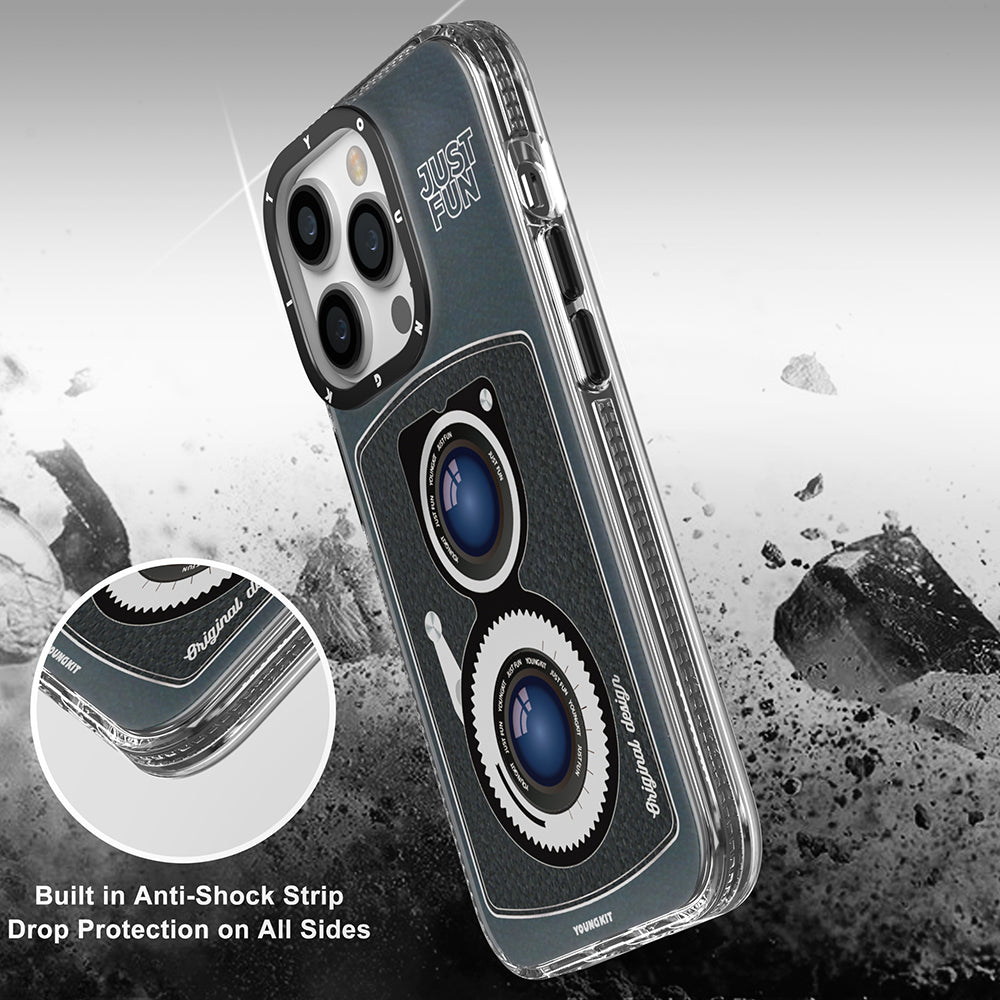 iPhone 14 Pro Kılıf M-safe Şarj Özellikli Lens Figürlü YoungKit Art Film Serisi Kılıf