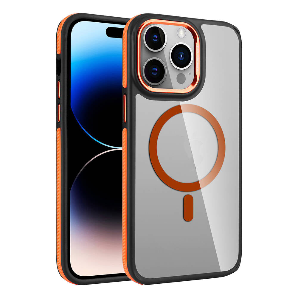 iPhone 14 Pro Kılıf M-safe Şarj Özellikli Mat Görünümlü Zore Solo Kılıf