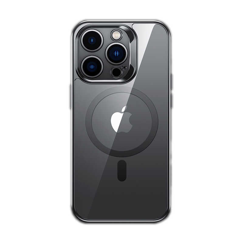 iPhone 14 Pro Kılıf M-safe Şarj Özellikli Premium Cam Arka Yüzey Benks Electroplated Kılıf