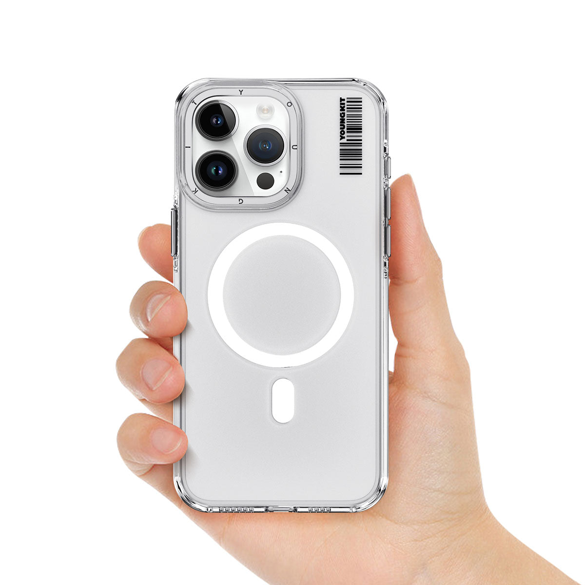 iPhone 14 Pro Kılıf M-safe Şarj Özellikli Şeffaf Youngkit Crystal Shield Serisi Kılıf