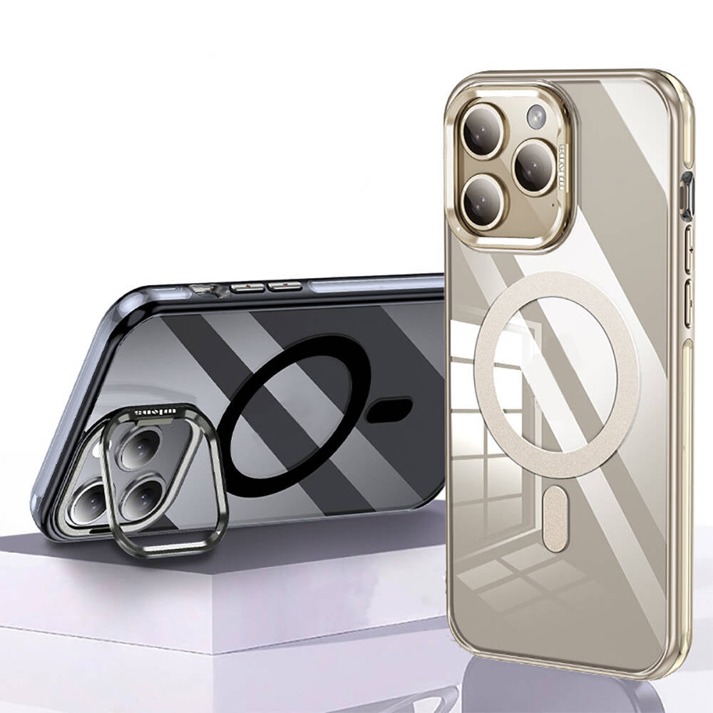 iPhone 14 Pro Kılıf M-safe Şarj Özellikli Wlons Standlı Efsane Kılıf