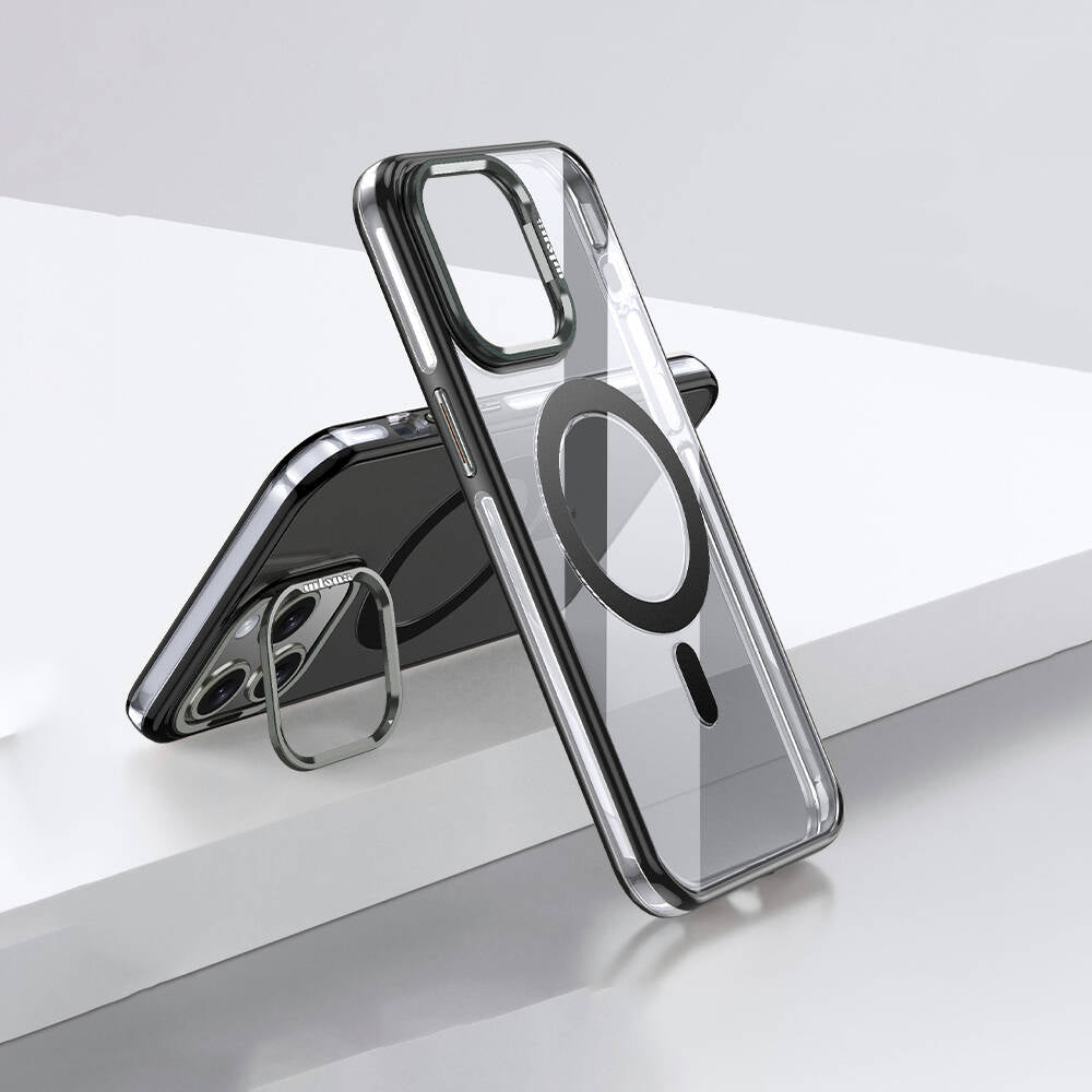 iPhone 14 Pro Kılıf M-safe Şarj Özellikli Wlons Standlı Efsane Kılıf