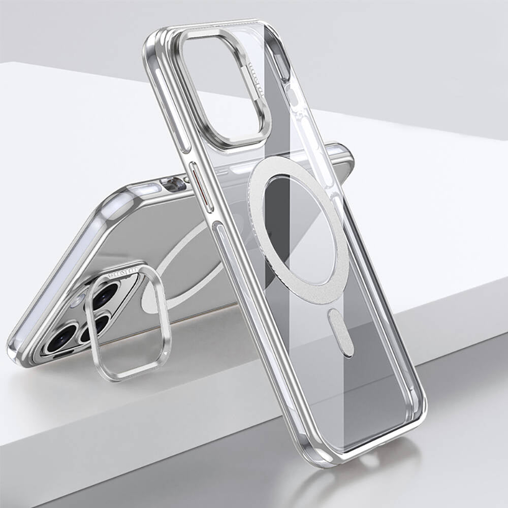iPhone 14 Pro Kılıf M-safe Şarj Özellikli Wlons Standlı Efsane Kılıf