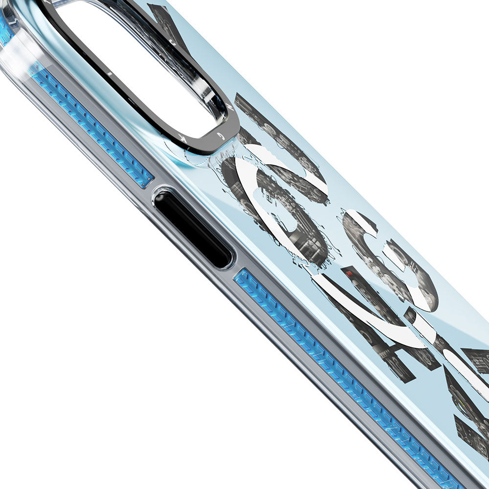 iPhone 14 Pro Kılıf M-safe Şarj Özellikli Yazı Temalı YoungKit Mechanic Serisi Kılıf