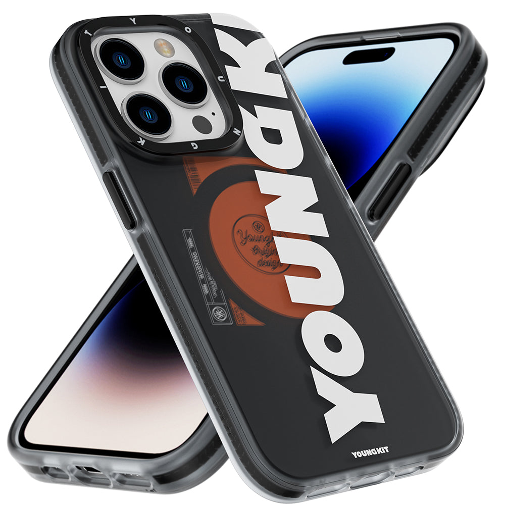 iPhone 14 Pro Kılıf M-safe Şarj Özellikli Youngkit Binfen Serisi Yazı Temalı Kılıf