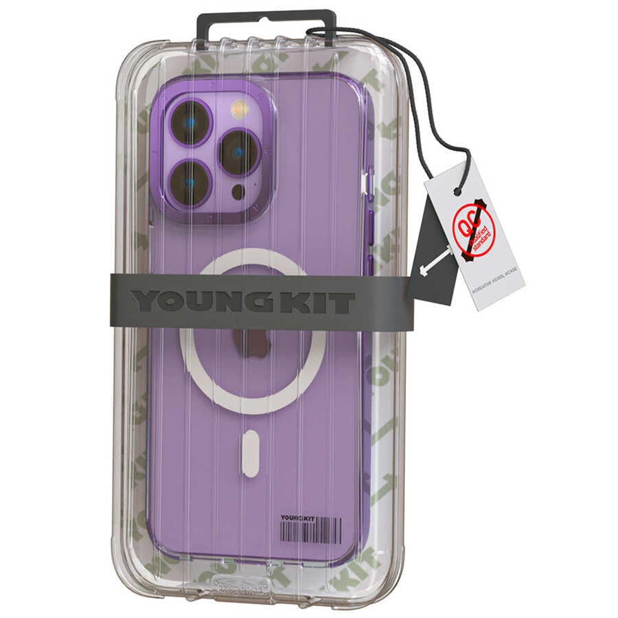iPhone 14 Pro Kılıf M-safe Şarj Özellikli Youngkit Coloured Glaze Serisi Kılıf