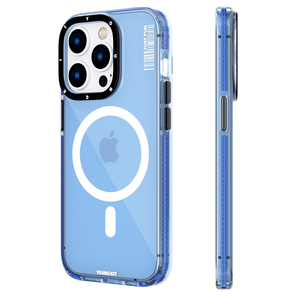 iPhone 14 Pro Kılıf M-safe Şarj Özellikli YoungKit Crystal Color Serisi Kılıf